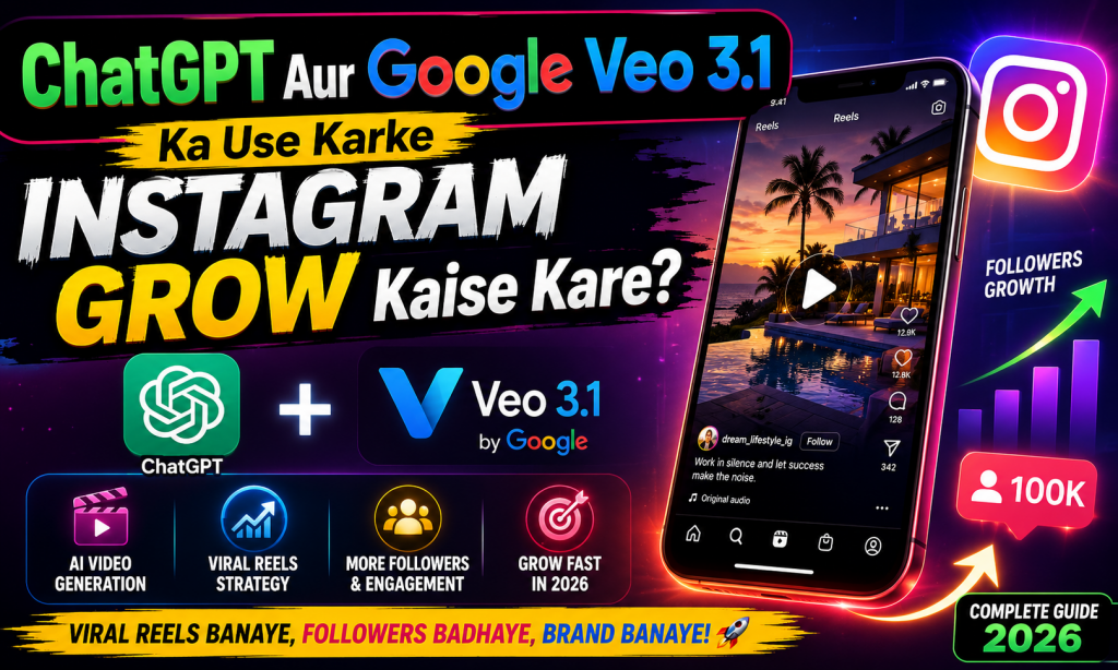 ChatGPT + Google Veo 3.1 Se Instagram Followers Kaise Badhaye? Step-by-Step Guide