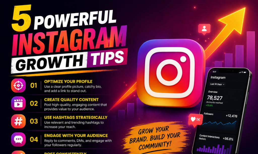 5 Powerful Tips to Grow Your Instagram Organically