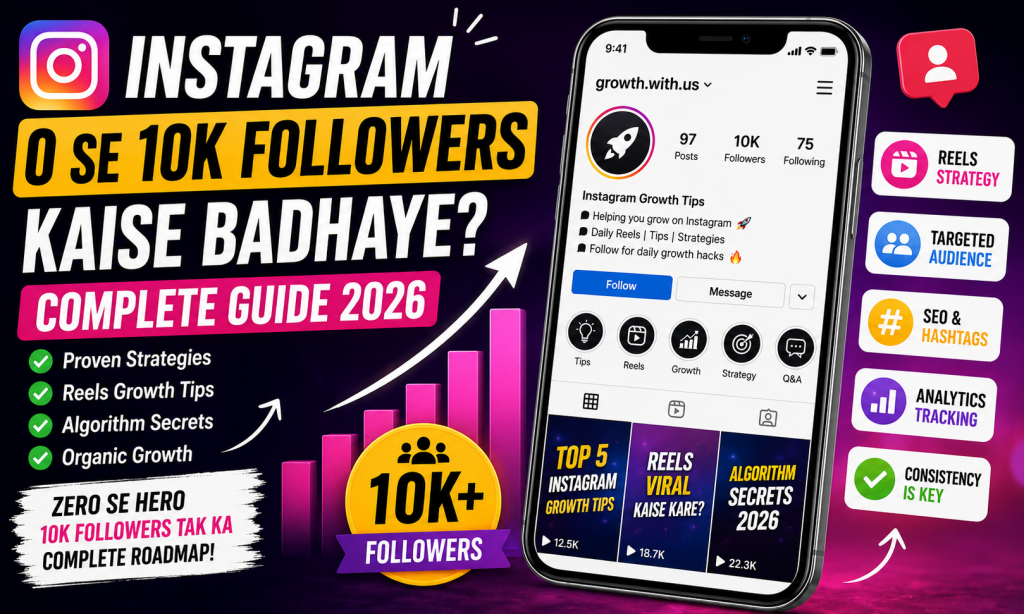 Instagram Par 0 Se 10K Followers Kaise Badhaye?