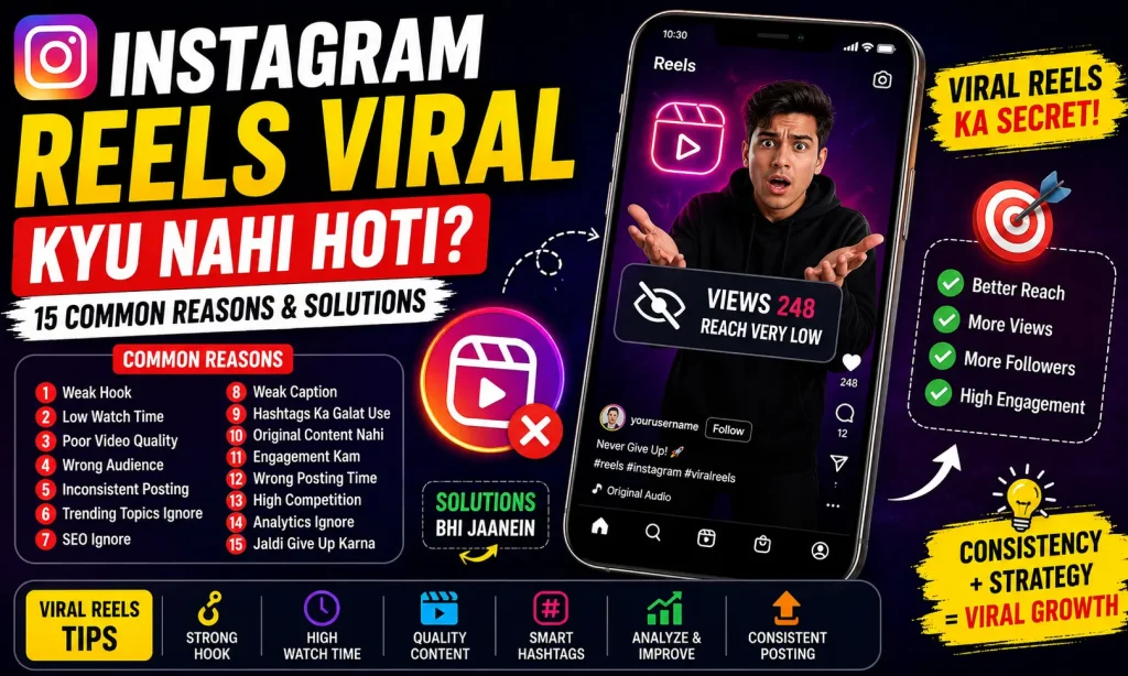 Instagram Reels Viral Kyu Nahi Hoti? 15 Common Reasons Aur Solutions