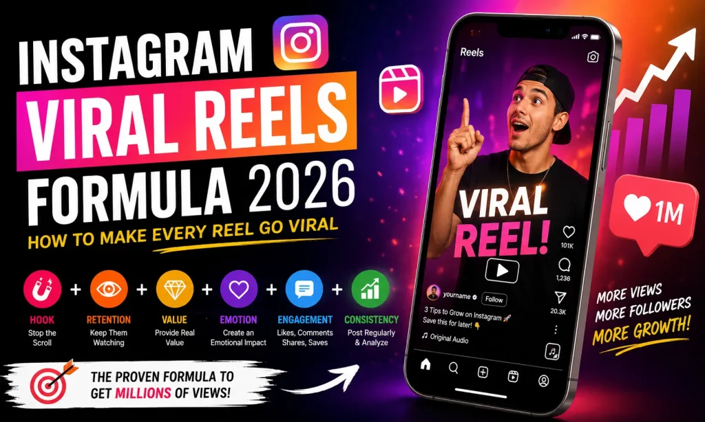 Instagram Viral Reels Formula 2026: How to Make Every Reel Go Viral (Complete Guide)